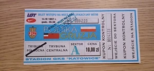 Ticket 1997 Poland vs. Georgia World Cup Qualifier - Picture 1 of 2