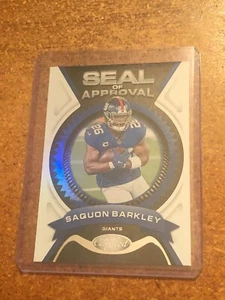 2021 Certified Football # SA-3 Seal of Approval Saquon Barkley - Picture 1 of 2