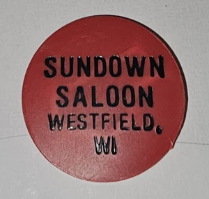 Sundown Saloon, Westfield, WI Plastic Good For Token mug of beer #77 - Picture 1 of 2