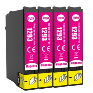 4 Tintenpatronen Magenta zur Verwendung mit Epson Workforce WF-3520DWF WF-7015 WF-7525 - Bild 1 von 2