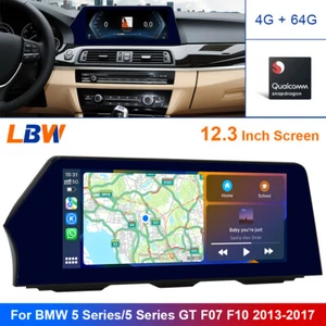 Car GPS 12.3'' Blade Screen Dash Touch 4G+64G For BMW 5 Series F07 F10 2013-2017 - Picture 1 of 12