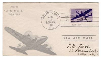 C27 Transport Airmail 10c First Day Cover 1941 - Image 1 of 2