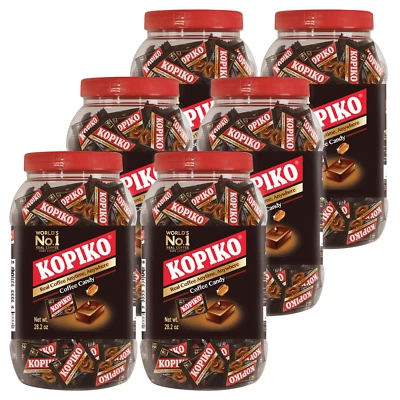 Kopiko Coffee Candy 28.21 oz Jar Hard Coffee Candy 6pk by US SELLER - Image 1 of 4