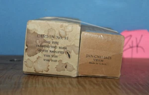 Radio Tubes 1625 Sylvania JAN CHS VT-136 & National Union NOS Large Box Qty 2 - Picture 1 of 3