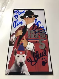 ROCK ‘EM SOCK EM 5 Don Cherry, Blue the Dog autograph 8in x 4in promo card - Picture 1 of 4
