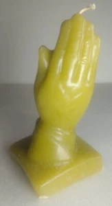 Vela verde vintage Praying Hands de 6,5 pulgadas de alto (ligeramente perfumada) - Imagen 1 de 11