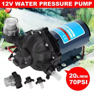 12V Water Pump 20L/MIN 70 PSI High Pressure for Caravan Farm Camping Boat AU - Picture 1 of 14