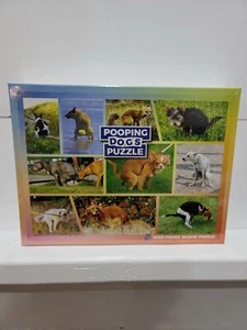 Pooping Dog 1000 Pieces JigSaw Puzzle White Elephant Gift Gag Gift - Picture 1 of 1