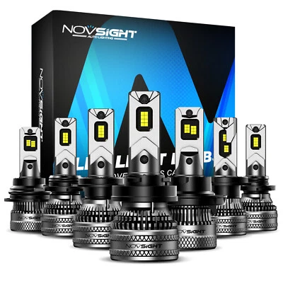 NOVSIGHT LED Headlight High Low Beam Bulbs 6500K 40000LM 200W Super Bright White - Image 1 of 4