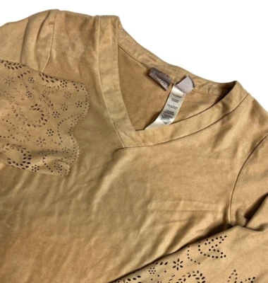 Camisa pulóver manga 3/4 de gamuza marrón sintética talla 0 (pequeña) de Chico para mujer Foto 1 de 4