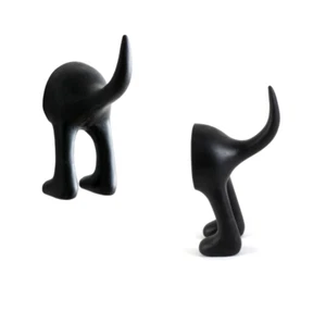 IKEA BÄSTIS Wandhaken Garderobe Aufhänger Aufhängehaken schwarz Hund 2x 4x 8x - Bild 1 von 9