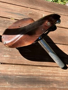 Brooks B66 spring leather Bicycle Saddle w/ Springs and post. Offers? - Picture 1 of 3
