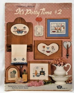 1986 Canterbury Its Potty Time #2 51 Cross Stitch Pattern Booklet 7 Designs 7098 - Bild 1 von 1