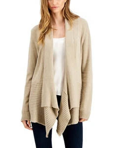 Fever Womens Waterfall Cardigan Oatmeal Size XS - Picture 1 of 3