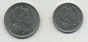 Spain España Civil War Euzkadi 1 & 2 Pta KM 1 & 2 XF - Picture 1 of 6