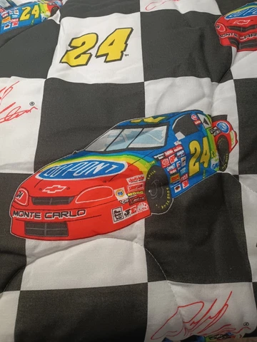 Vintage 1995 Jeff Gordon Nascar Hot Tracks Twin Bed Comforter Cover