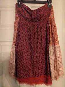 Free People tunica/mini abito donna attraverso il mare senza spalline taglia media - Foto 1 di 4