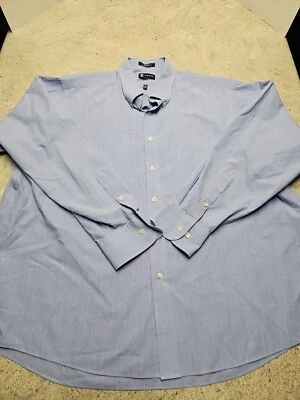 Chaps Men's Blue Striped Long Sleeve Dress Shirt Size 18.5 - Image 1 of 4