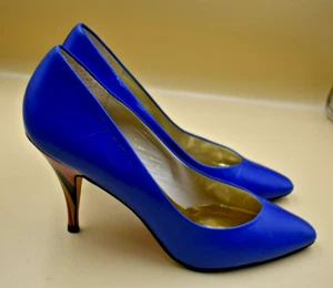 Norma Betancourt Royal Blue Fancy Heels, 8M - Picture 1 of 8