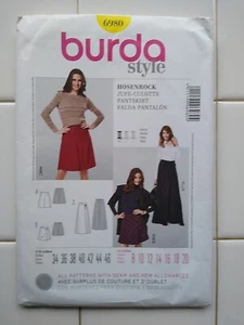Burda 6980 Size 8-20 EASY Culottes Pantskirt Skort UNCUT Pattern  - Picture 1 of 3