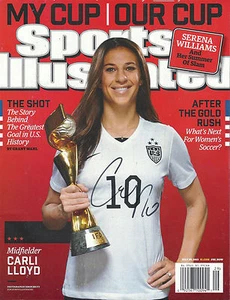 CARLI LLOYD "WELTCUPSIEGER 2015" SIGNIERT SPORT ILLUSTRIERT *COA 1 - Bild 1 von 1