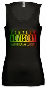 Babylon Advisory Damen Tank Top Rasta Irie Ska Reggae Jamaica Africa Rastafari - Picture 1 of 1
