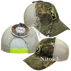 Browning Conway Buckmark Camo Trucker Baseball Hat-Cap Unisex One Size - Picture 1 of 1