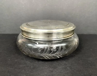 Alvin Sterling Silver & Cut Glass Covered Dresser Jar 63g - Image 1 of 4