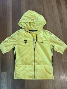 Womens Yellow fila Racing Team Hoodie / Jacket small - Picture 1 of 19