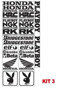 ADESIVI HONDA  MOTO SPONSOR TECNICI HONDAI KIT 3   OMAGGIO - Foto 1 di 1