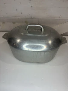Wagner Ware Magnalite 4265P Vintage Rôtissoire ovale en fonte d'aluminium 8 Qt Trivet & Couvercle - Photo 1/12