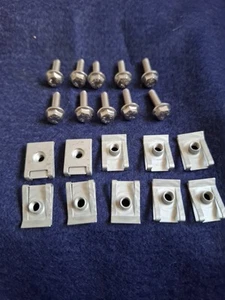 MAZDA MX-5 & EUNOS BUMPER WHEELARCH MUD FLAP CLIPS STAINLESS BOLTS M5 HEX PK 10 - Picture 1 of 5