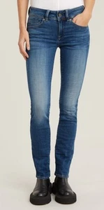 G-Star, donna, jeans, dritto, midge dritto Wmn, blu, W27 L32 - Foto 1 di 5