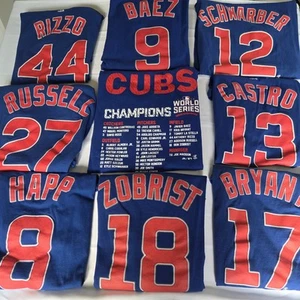Chicago Cubs T Shirt Lot All Size Large - Majestic - Picture 1 of 4