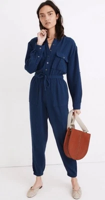 Mono Madewell Mujer Talla 12 Hilado por la Luz Pierna Cónica Azul Costero 100% Algodón Foto 1 de 4