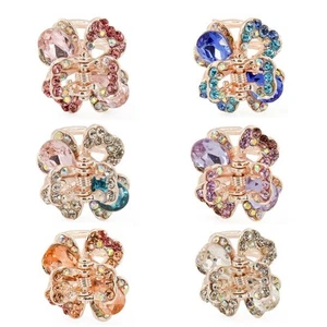 Rhinestone and Crystal Metal Jaw Claw Hair Clip,Small Butterfly Design Barret... - Picture 1 of 8