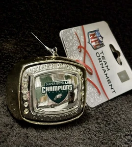 Philadelphia Eagles Super Bowl 52 LII CHAMPIONS CHAMPS Ring CHRISTMAS ORNAMENT - Bild 1 von 3