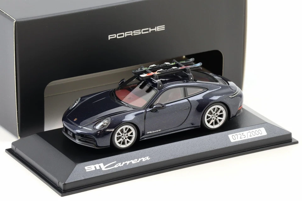 1:43 Minichamps Porsche 911 992.2 Carrera Coupe Con Sci Carbonio Nero WAP DEALER - Immagine 1 di 3