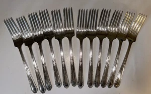 VINTAGE MARIANNE MRI1 SILVER PLATED FLATWARE DINNER FORKS 7" - Picture 1 of 1