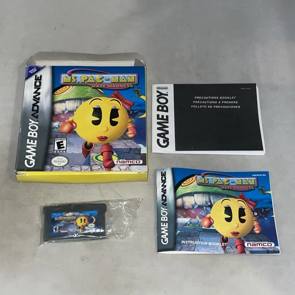 Ms. Pac-Man: Maze Madness/Pac-Man World (Nintendo Game Boy Advance 2005) GBA CIB - Image 1 of 1