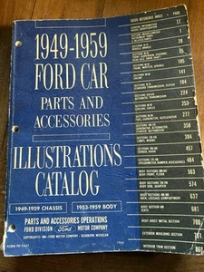 1949-1959 FORD CAR PARTS & ACCESSORIES ILLUSTRATIONS CATALOG - Foto 1 di 8