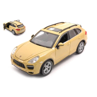 PORSCHE CAYENNE TURBO 2010 YELLOW 1:24 Burago Auto Stradali Modellino Nuovo - Immagine 1 di 3