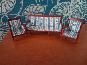 Dolls House Furniture Three-Piece Soft Cushion suite - Picture 1 of 3