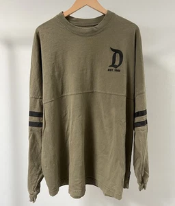 Disneyland Resort Spirit Jersey XXL Olive Green Puff Print Long Sleeve Shirt - Picture 1 of 8