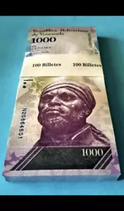 Venezuela 1000 Bolivares 2017 100 Pcs total. 1 Bundle of 100 pieces banknote. - Picture 1 of 3
