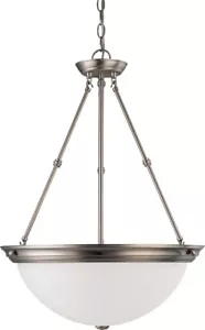 Nuvo Signature LED 3 Light 20 inch Brushed Nickel ES Pendant/Chandelier $275 - Picture 1 of 1