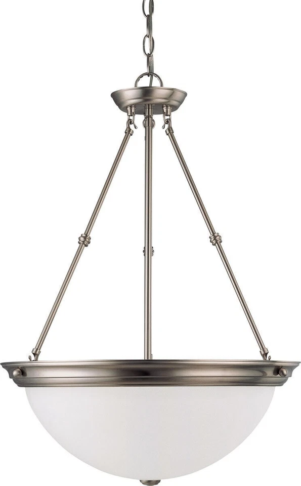 Nuvo Signature LED 3 Light 20 inch Brushed Nickel ES Pendant/Chandelier $275 - Image 1 of 1