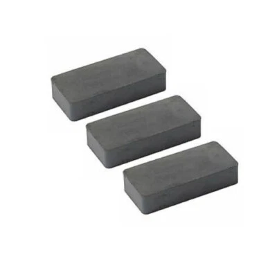 3x MAGNETI 48x22x10 mm CALAMITA POTENTE FIMO CERAMICA MAGNETE CALAMITE Nero - Immagine 1 di 3