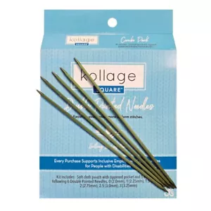 Kollage::Square® GRÜN doppelspitzige Nadeln Kombo-Pack:: Größen 0-3 US, 6" - Bild 1 von 4