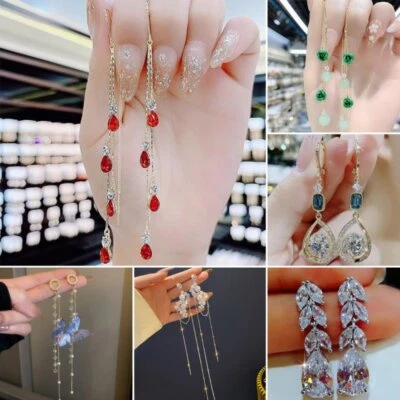 Moda Pendientes colgantes de perlas con borla y flores de mariposa joyas para mujer Foto 1 de 4